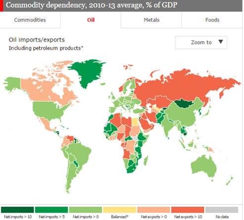 The Economist Map Crude Oil